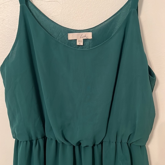 Lush Teal Blue Mini Dress - Picture 3 of 3